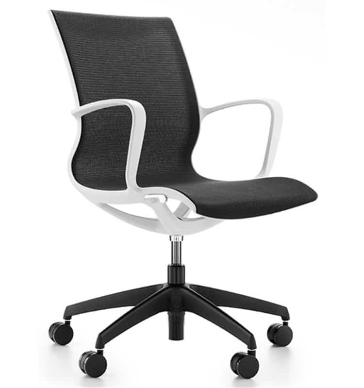 Komac Kara chair white with black base