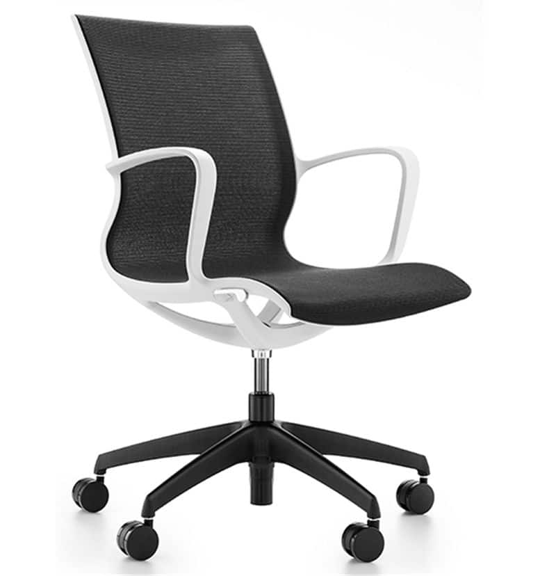 Komac Kara chair white with black base