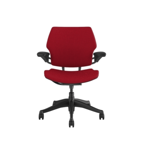 humanscale freedom chair red seat