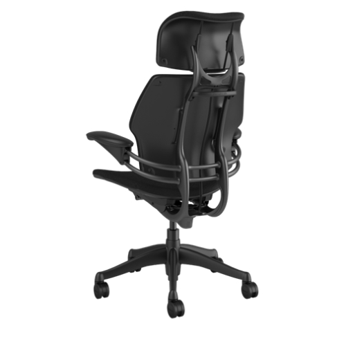 humanscale freedom chair black rear