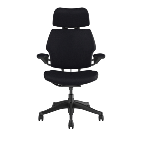 Humanscale freedom chair twilight blue leather