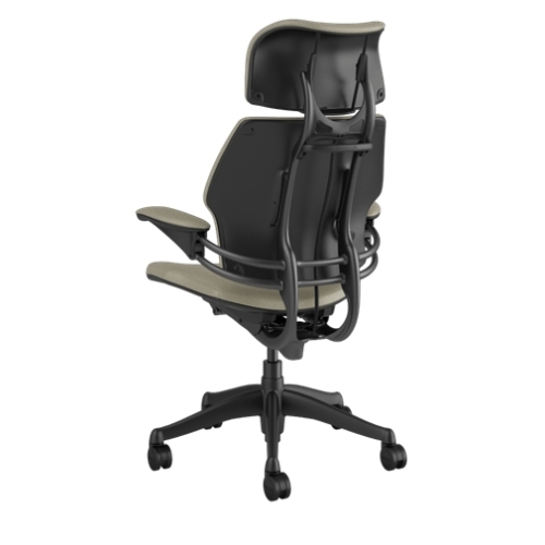 humanscale freedom chair pebble leather rear