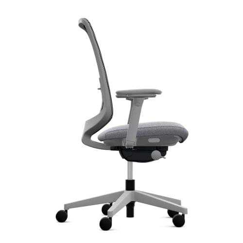 Herman Miller Verus grey chair side shot