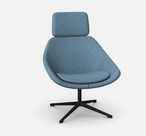 Allermuir Open Lounge Chair With Headrest designed By Pearson Lloyd