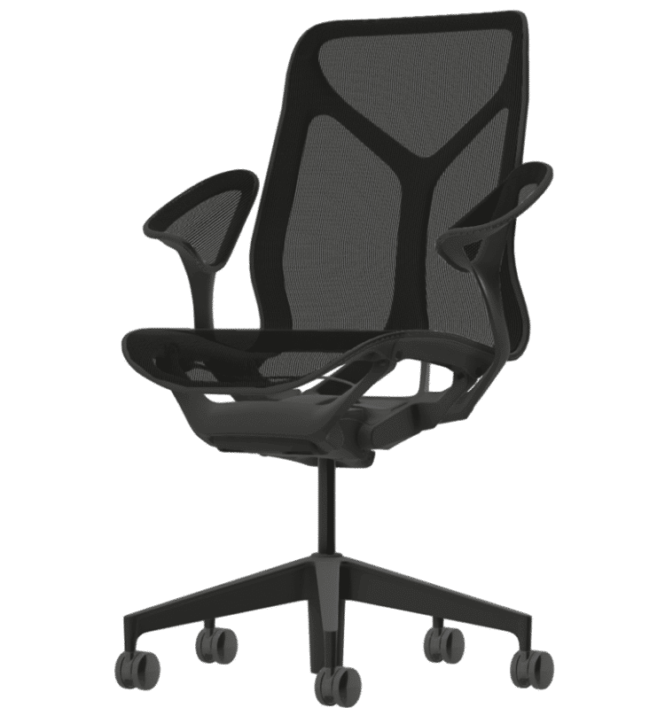 Herman miller cosm mid back chair graphite leaf arms