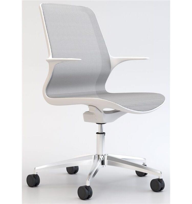 Elite Tempo white mesh office chair