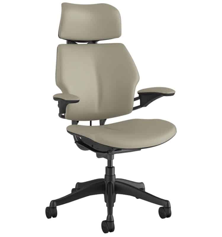 humanscale freedom chair pebble leather