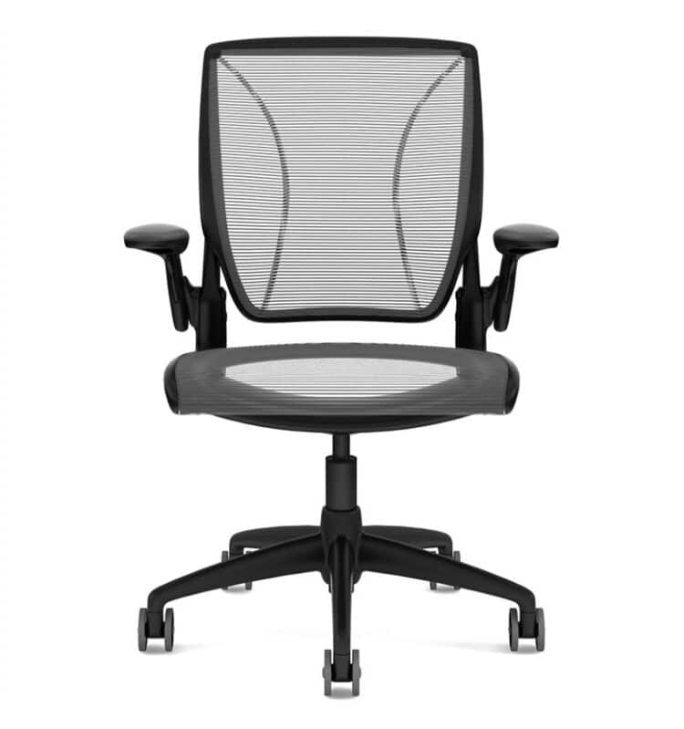 Humanscale Diffrient World Chair Pinstripe Black