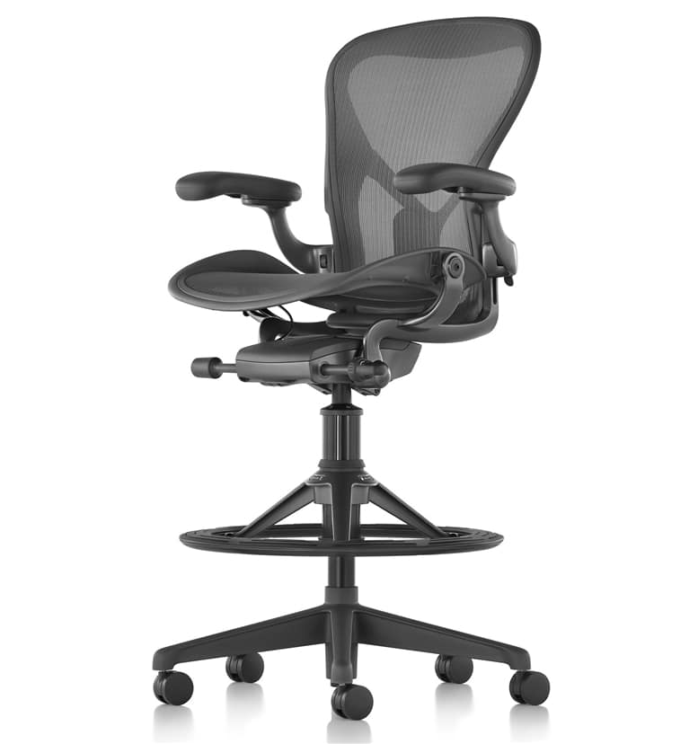 Herman Miller Aeron Work Stool Graphite