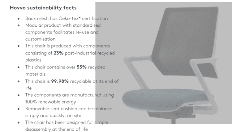 Verco Hoova sustainability spec.