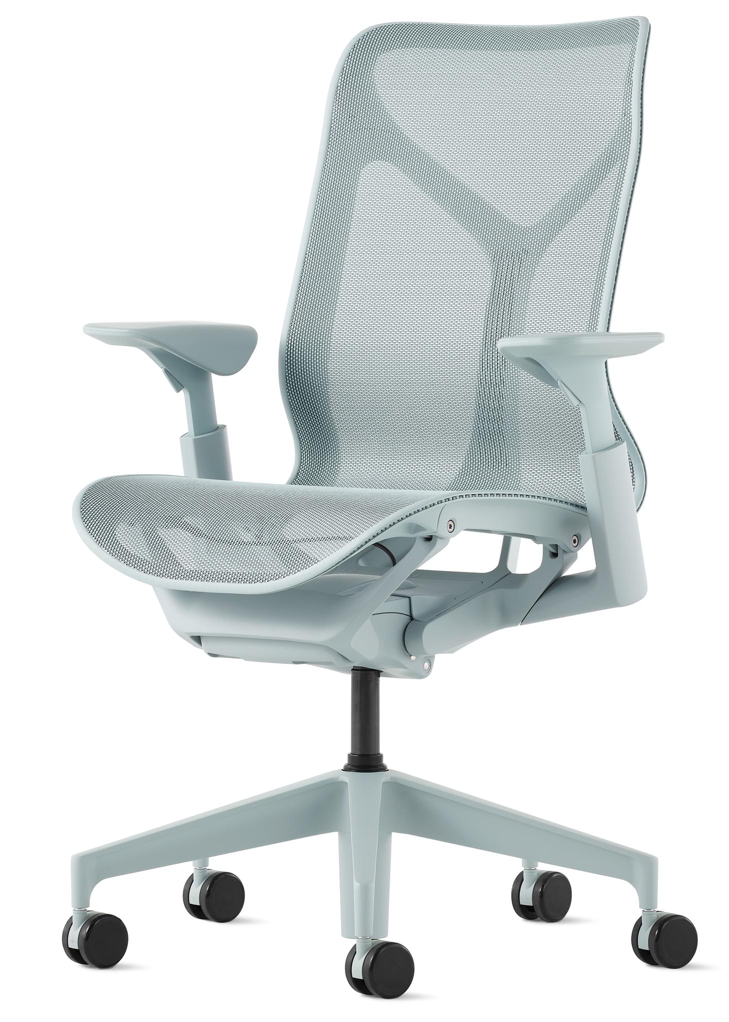 Herman Miller Mid back cosm glacier grey with adjustable arms