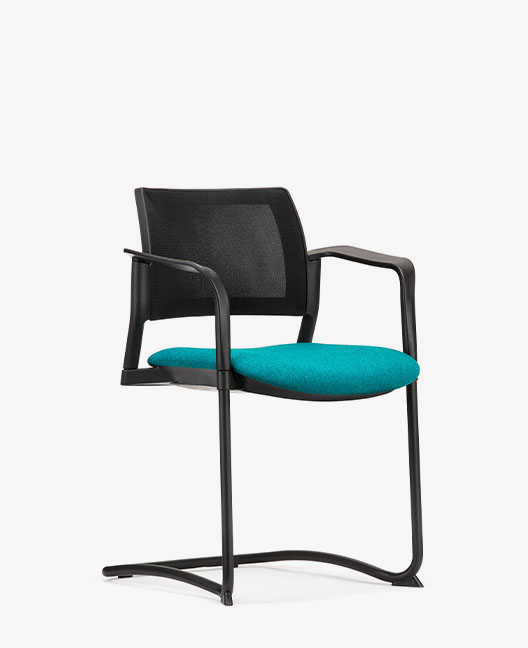 Torasen kyos mesh back meeting chair side view