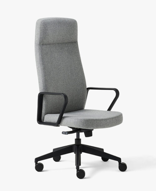 Highback office chair in grey