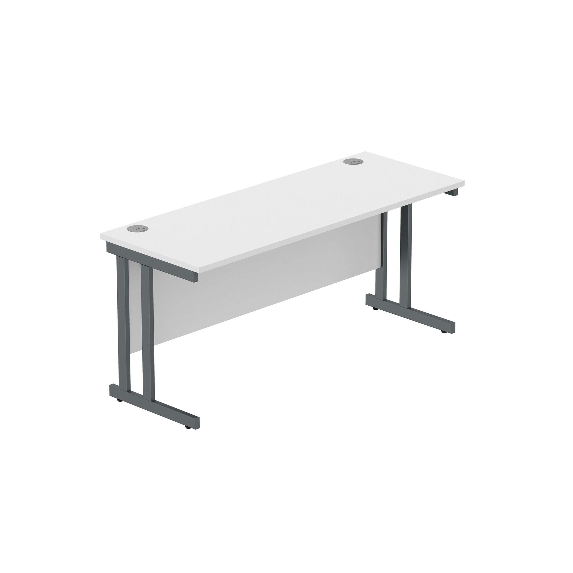Office Rectangular Desk with Steel Double Upright Cantilever Frame (FSC)