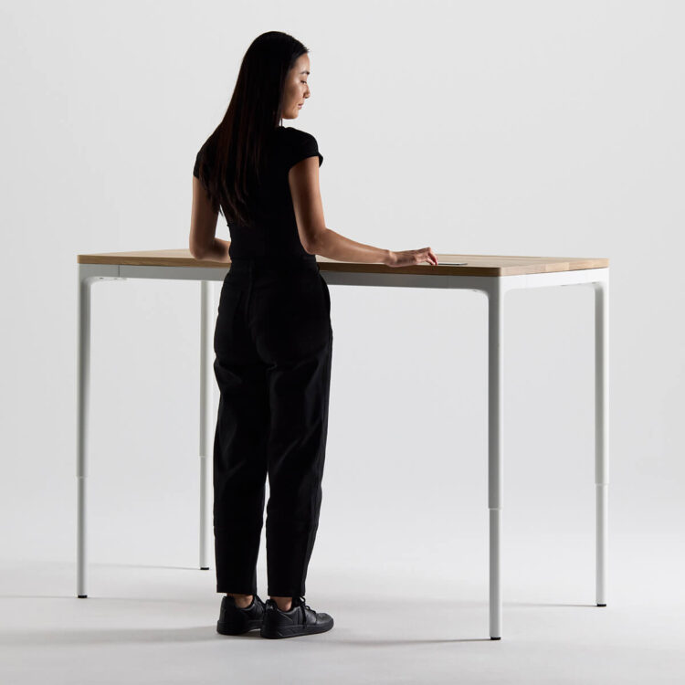 Humanscale eFloat Quattro Stand-Up Executive Solid Wood Desk