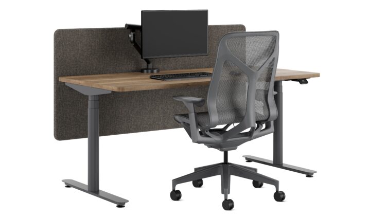 Herman Miller Nevi Circular Leg Sit-Stand Desk