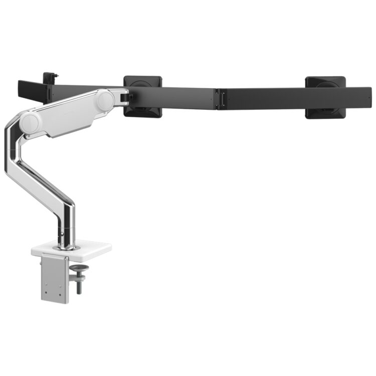 New Humanscale M8 Pro Monitor Arm for Three Monitors White Polished
