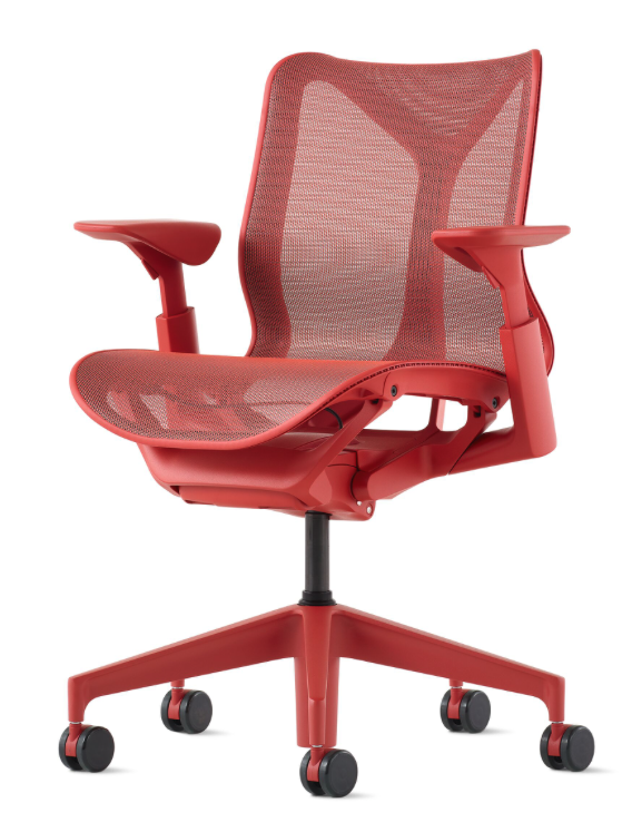 Herman Miller Cosm Low Back, Adjustable Arms, Canyon Red